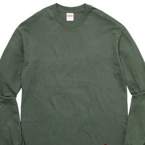 AUTHENTIC supreme plain green t shirt